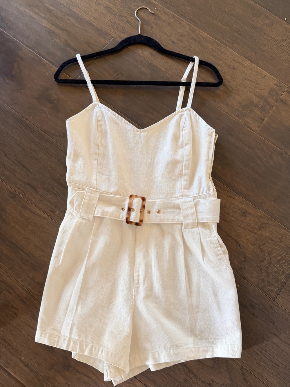 SHOW ME YOUR MUMU Sloane Belted Romper White Size Medium